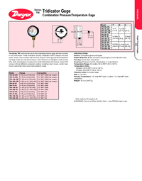 Thumbnail of document Data Sheet - TRI Tridicator Gage